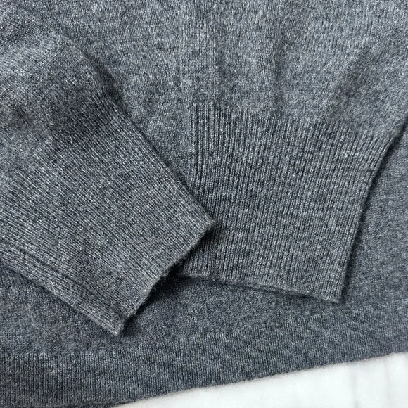 J Crew 100% Cashmere Turtleneck Sweater sz L Dark Grey - Picture 4 of 12